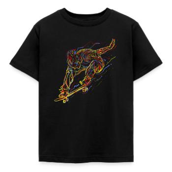 Skateboard Skater Park Longboard Geschenk Halfpipe - Kinder T-Shirt - Schwarz - Vorne - AI Model Kid Female (0cm)
