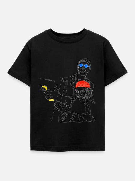 Leon und Mathilda - Kinder T-Shirt - Schwarz