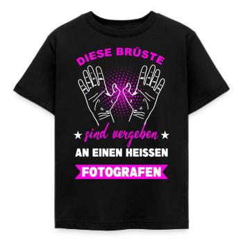 Fotografie Fotografieren Kamera Fotograf Spruch - Kinder T-Shirt - Schwarz - Vorne - AI Model Kid Female (0cm)