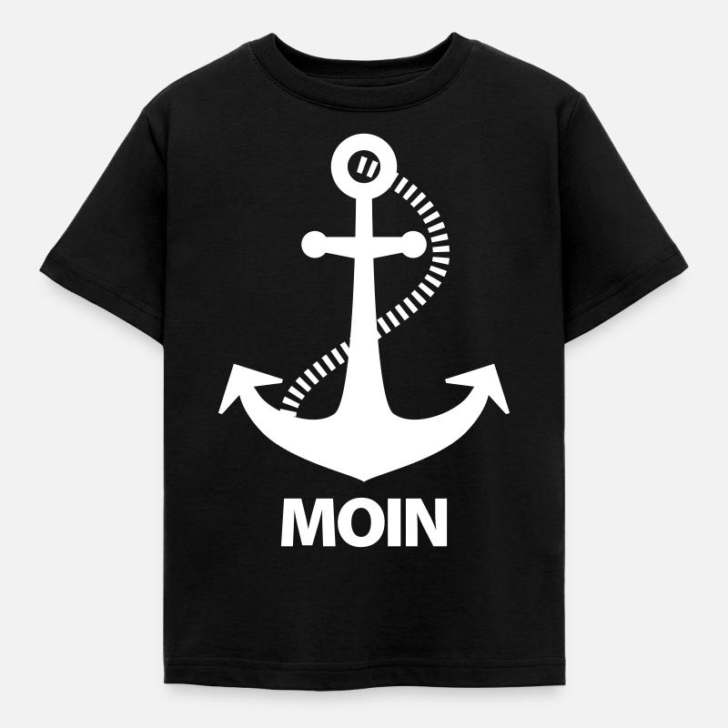 Anker - Kinder T-Shirt - Schwarz