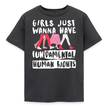 Womens Rights Women Graphic - Kids' T-Shirt - dark grey - Front - AI Model Kid Female (0cm)