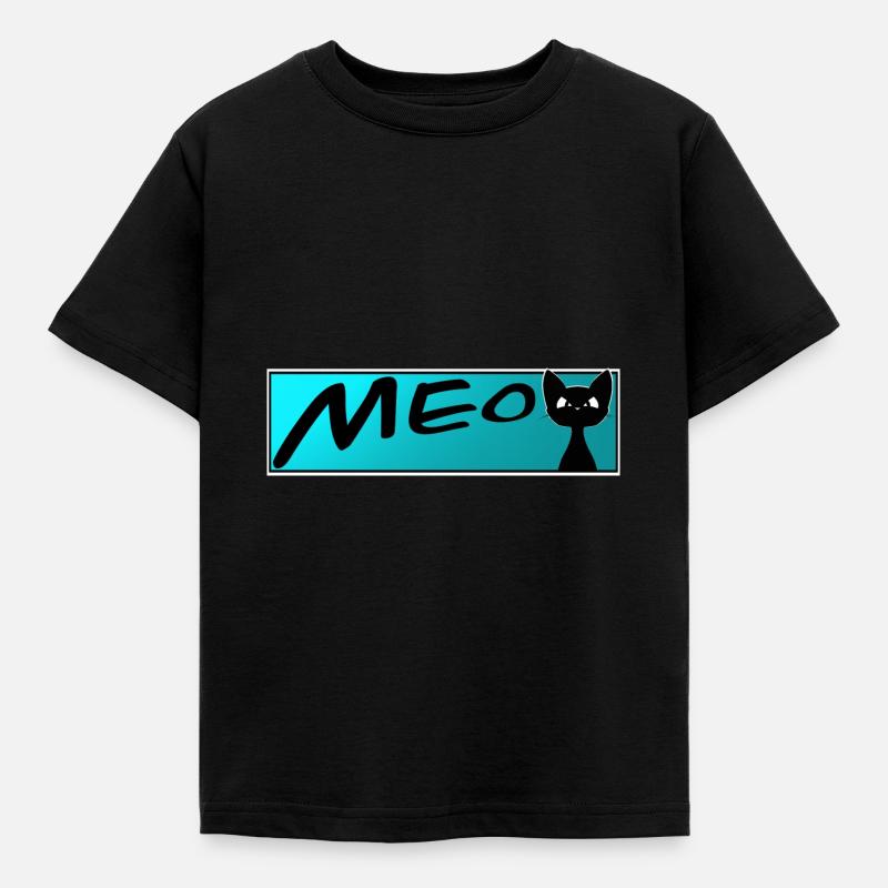 chat mignon MEOW chats chat chat - T-shirt Enfant - noir