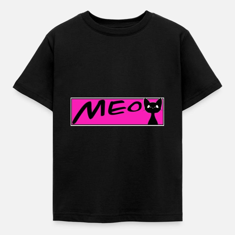 chat mignon MEOW chats chat chat - T-shirt Enfant - noir