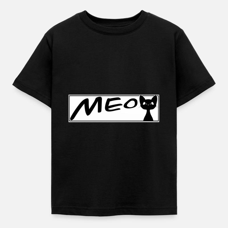chat mignon MEOW chats chat chat - T-shirt Enfant - noir