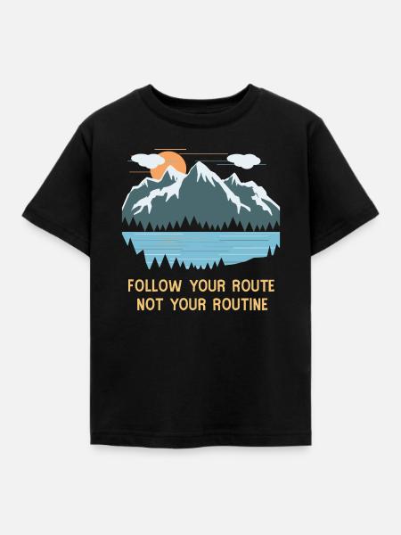 Berge - Kinder T-Shirt - Schwarz