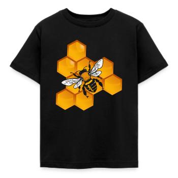 Abeille abeille apiculteur nid d'abeille chemise cadeau - T-shirt Enfant - noir - Devant - AI Model Kid Female (0cm)