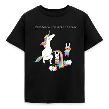 Pee de licorne - T-shirt Enfant - noir - Devant - AI Model Kid Female (0cm)