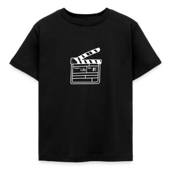 Filmklappe Film Kino Kamera - Kinder T-Shirt - Schwarz - Vorne - AI Model Kid Female (0cm)