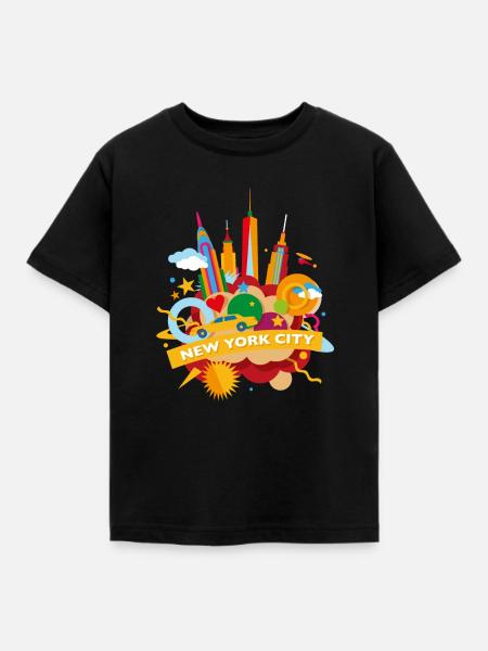 New York - Kinder T-Shirt - Schwarz