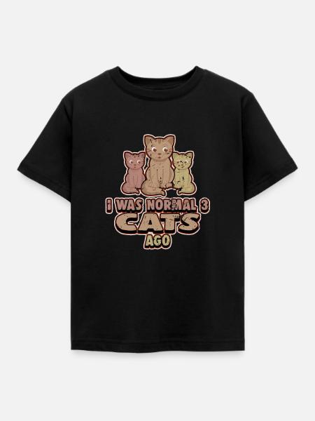 Katzendame - Kinder T-Shirt - Schwarz