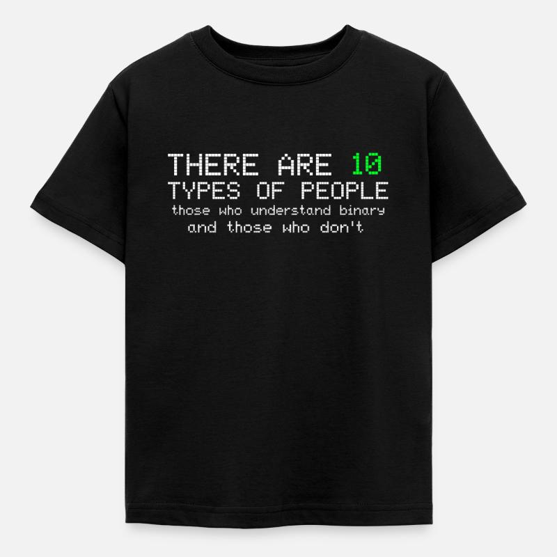 Code binaire - informaticien informatique - T-shirt Enfant - noir