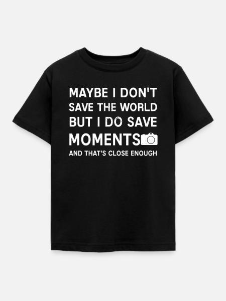 Photograph - Kinder T-Shirt - Schwarz