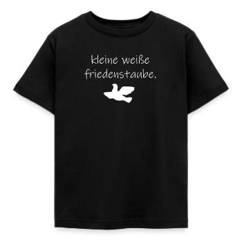 kleine weiße friedenstaube. - Kinder T-Shirt - Schwarz - Vorne - AI Model Kid Female (0cm)