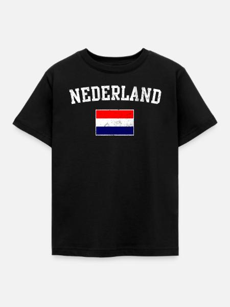 Nederland Arc-Flagge - Kinder T-Shirt - Schwarz