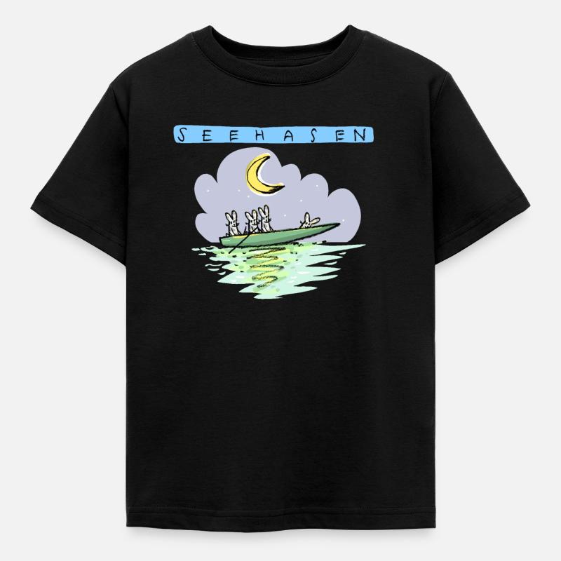SEEHASEN - Kinder T-Shirt - Schwarz