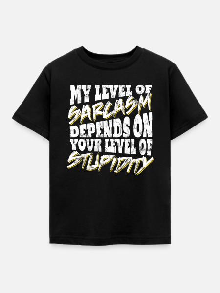 Sarkasmus - Kinder T-Shirt - Schwarz