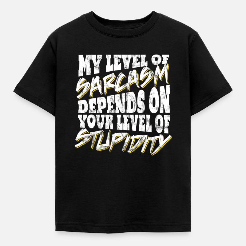 Sarkasmus - Kinder T-Shirt - Schwarz
