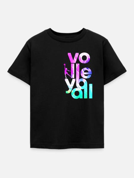 Volleyball - Kinder T-Shirt - Schwarz