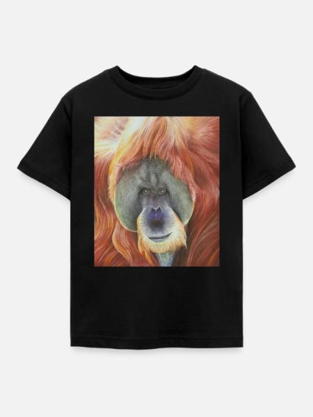 Orang Utan - Kinder T-Shirt - Schwarz
