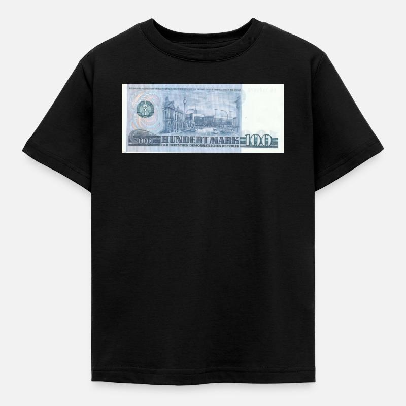 100 Mark der DDR - Kinder T-Shirt - Schwarz