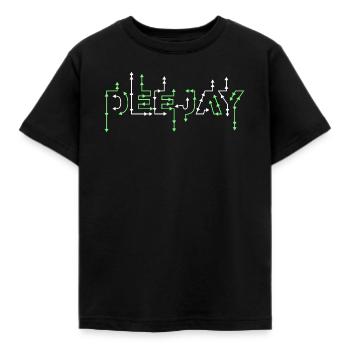 DEEJAY PFEILE WEISS - Kinder T-Shirt - Schwarz - Vorne - AI Model Kid Female (0cm)