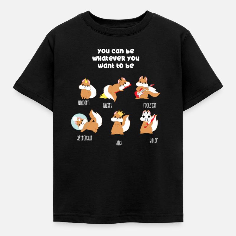 Squirrel - Be different - squirrel - Kids' T-Shirt - black