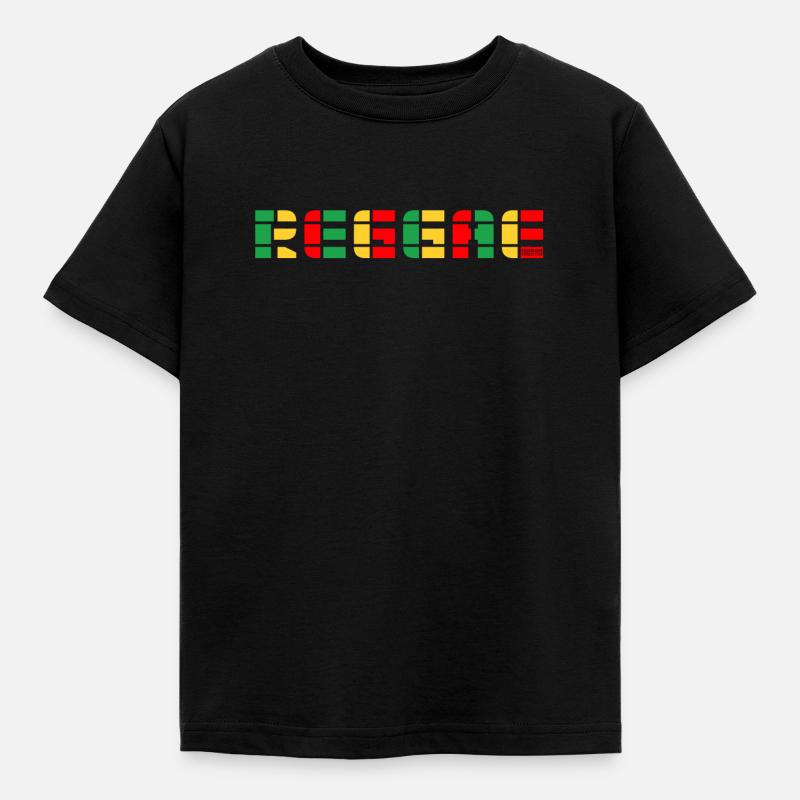 Logo du bloc de couleurs reggae - T-shirt Enfant - noir