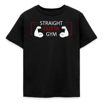 Training Fitness Muskeln Gym Hanteln HIIT Sport Pu - Kinder T-Shirt - Schwarz - Vorne - AI Model Kid Female (0cm)