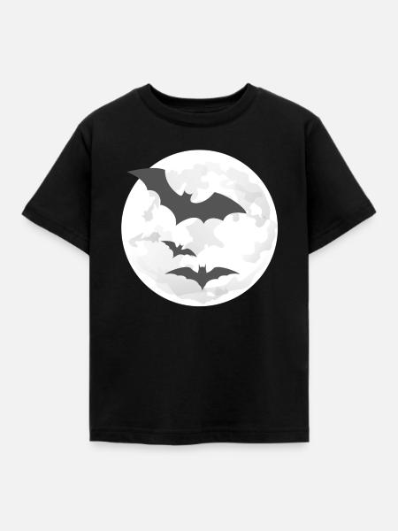 Nachtflug der Fledermäuse - Kinder T-Shirt - Schwarz