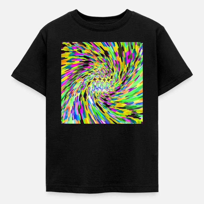 Psychedelic vortex - Kids' T-Shirt - black
