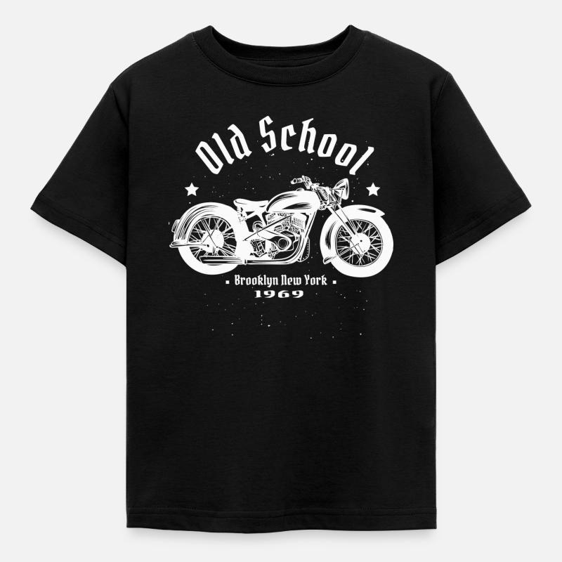 Biker - Kinder T-Shirt - Schwarz