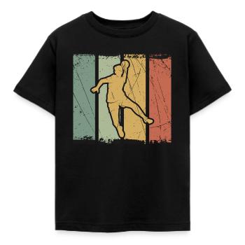 Handball Sprungkraft in Farbblöcken - Kinder T-Shirt - Schwarz - Vorne - AI Model Kid Female (0cm)