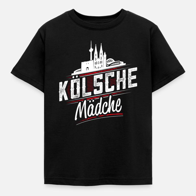 Kölsche Mädche - Kölsches Mädchen - Köln - Kinder T-Shirt - Schwarz