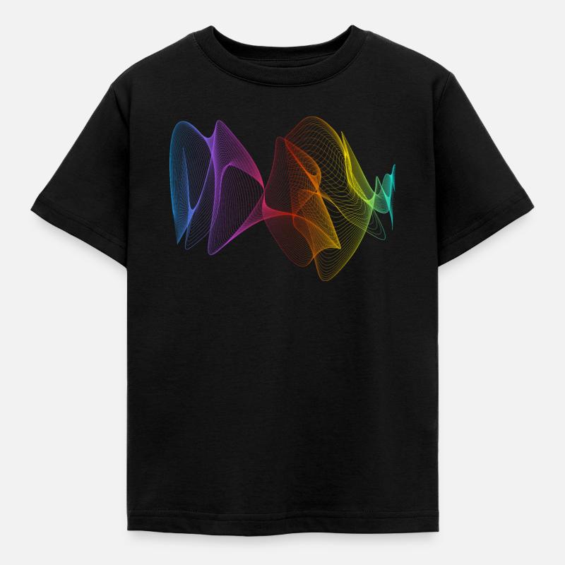 Lignes abstraites Design 01 - T-shirt Enfant - noir