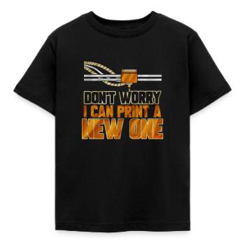Imprimante 3D Nerd 3D Ne vous inquiétez pas de l'imprimante technologique - T-shirt Enfant - noir - Devant - AI Model Kid Female (0cm)