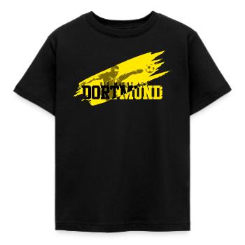Fussball Dortmund - Kinder T-Shirt - Schwarz - Vorne - AI Model Kid Female (0cm)