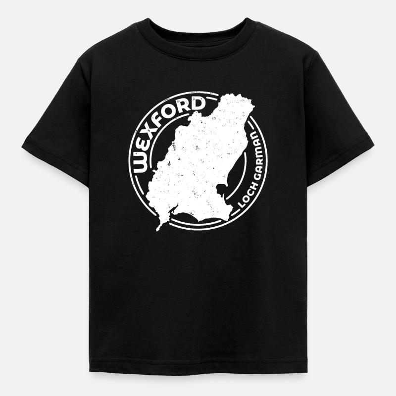 Comté de Wexford Irlande | Timbre de contour de carte - T-shirt Enfant - noir