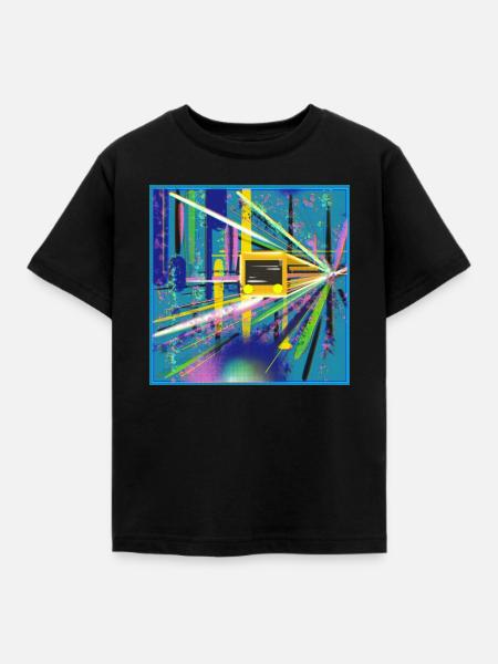 Abstrakte U-Bahn Berlin Graffiti Design - Kinder T-Shirt - Schwarz