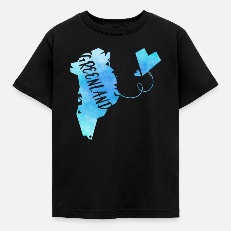 Grønland - Børne-T-shirt - sort