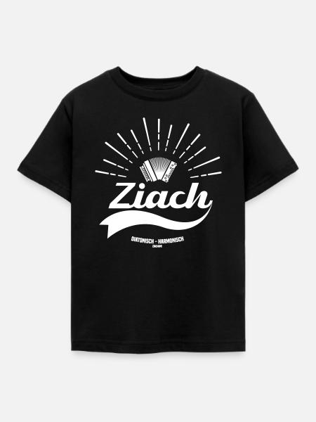 Ziach diatonisch harmonisch | ZiachON! - Kinder T-Shirt - Schwarz