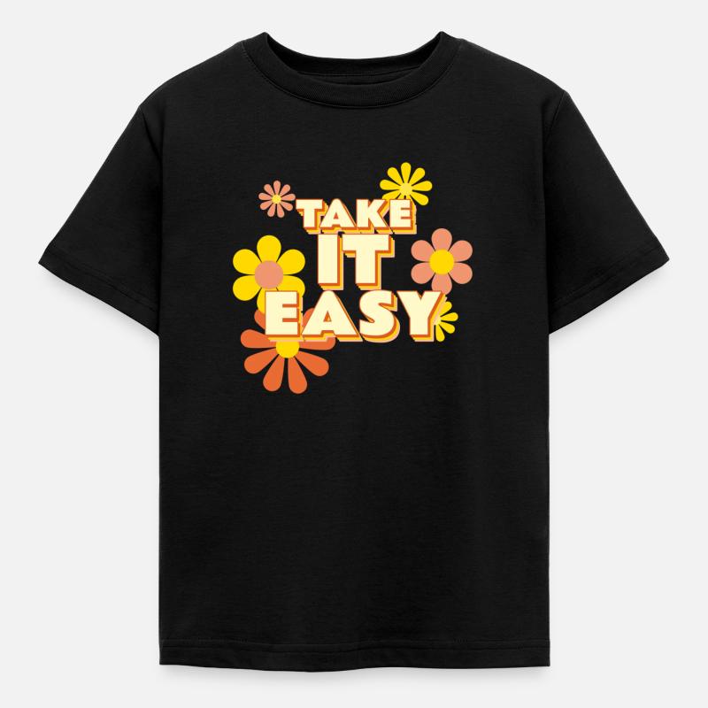 Take it Easy - Kids' T-Shirt - black