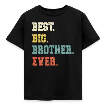 Big Brother - Kids' T-Shirt - black - Front - AI Model Kid Female (0cm)