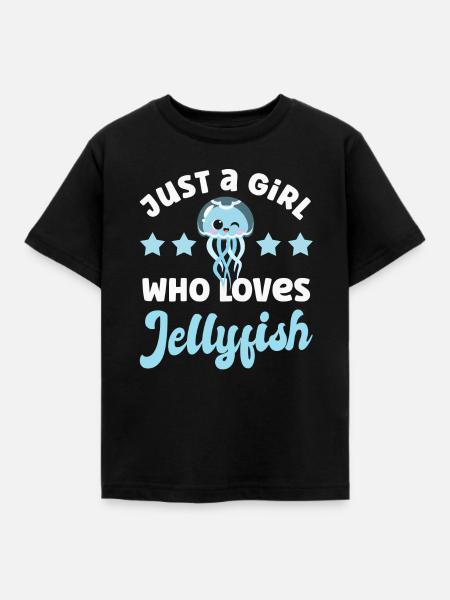 Qualle Quallen - Kinder T-Shirt - Schwarz
