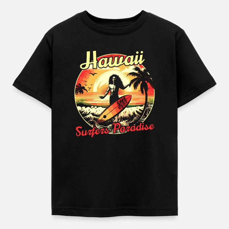 Hawaii Surfers Paradise - Maglietta per bambini - nero