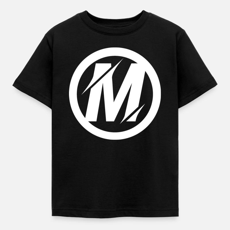 M Logo Artwork - Kids' T-Shirt - black
