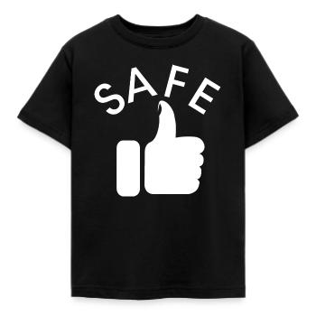 daumen hoch super Symbol gut safe icon Grafik - Kinder T-Shirt - Schwarz - Vorne - AI Model Kid Female (0cm)