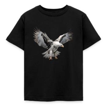 Adler Majestätischer Greifvogel Steinadler - Kinder T-Shirt - Schwarz - Vorne - AI Model Kid Female (0cm)