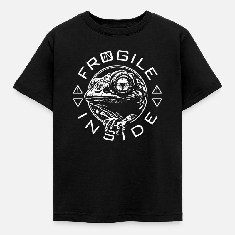 Frogile Inside - Kids' T-Shirt - black