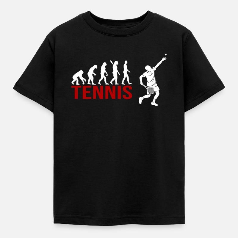 Evolution Tennis - Kinder T-Shirt - Schwarz