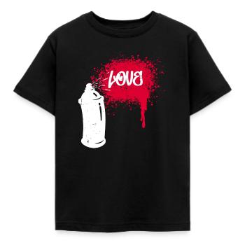 Bombe aérosol Graffiti pulvérisateur dessin Illustration - T-shirt Enfant - noir - Devant - AI Model Kid Female (0cm)